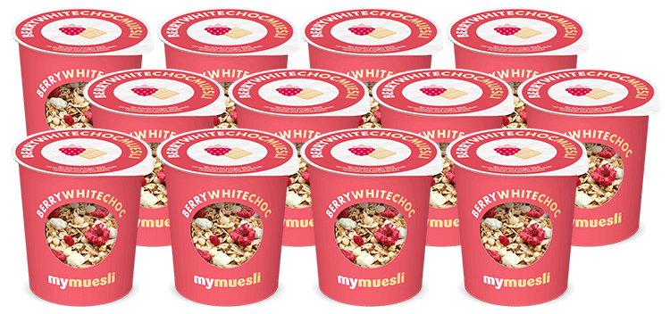 Berry-White-Choc-Müsli zum Mitnehmen