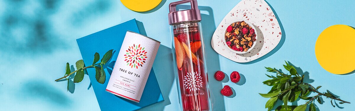 Red Ruby Früchtetee und 2go Bottle in einem Set