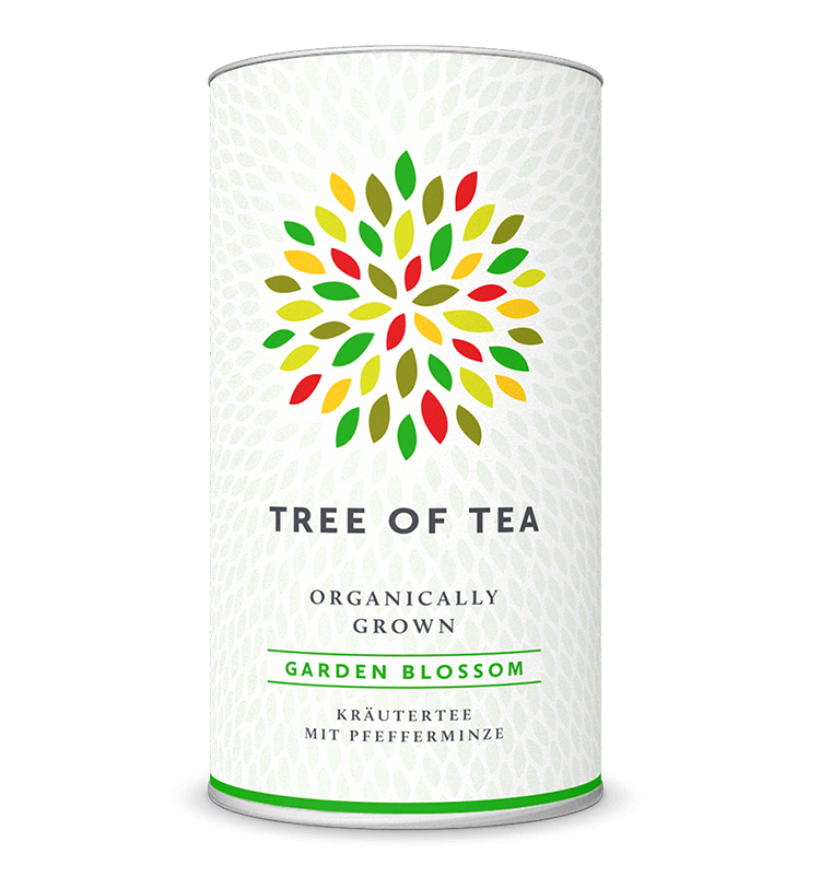 Garden Blossom Kräutertee mit frischer Pfefferminze und Apfel