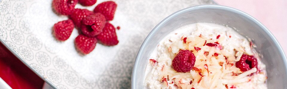 Bircher-Müsli mit Himbeeren