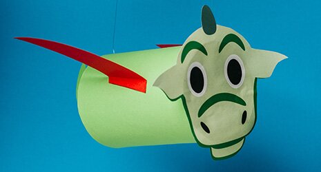 Aus der Müslidose lässt sich leicht ein Drache basteln