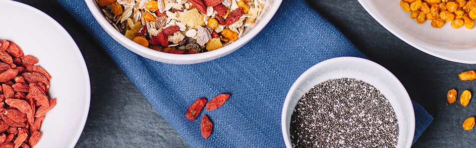 Chia-Samen sind eine beliebte Zutat im Bio-Müsli