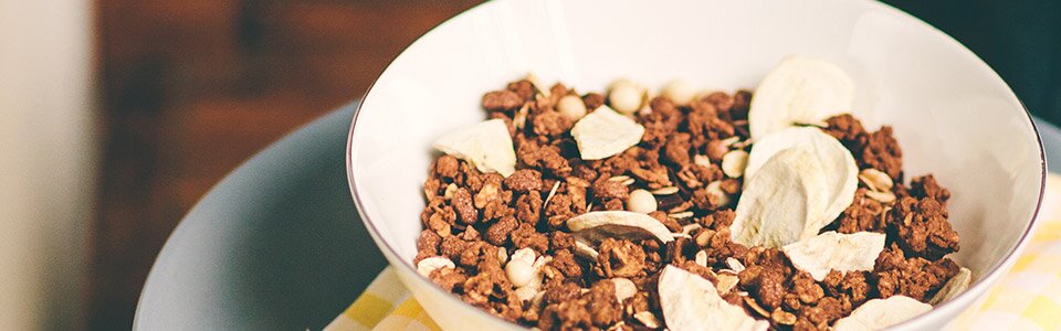 Bananenmüsli mit Schokolade