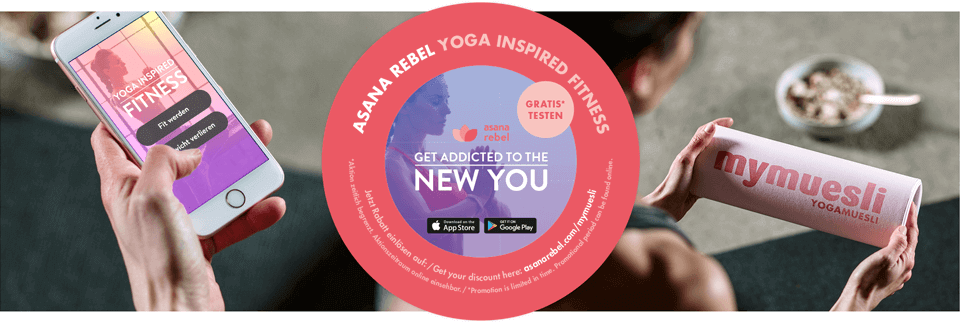 Starte jetzt direkt durch. Mit der Asana Rebel APP.